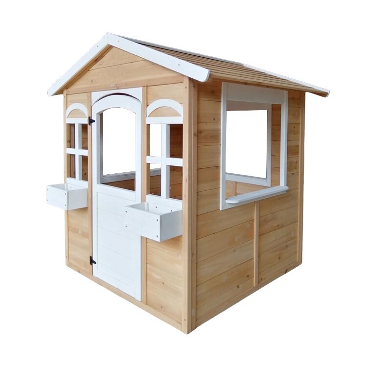 Wooden Outdoor Cottage-Style Playhouse for Children