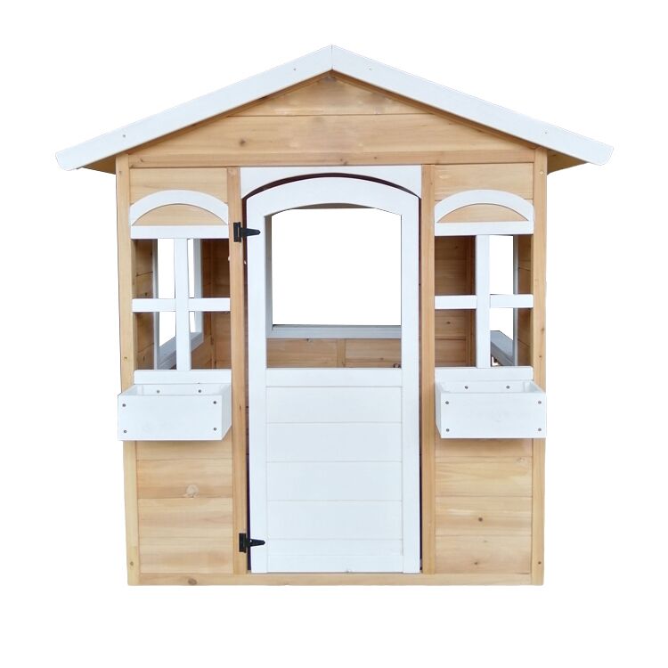 Wooden Outdoor Cottage-Style Playhouse for Children