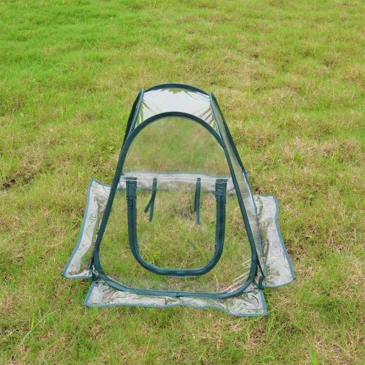 Plant Greenhouse Cover with Roll-Up Zipper Doors and Frost Protection