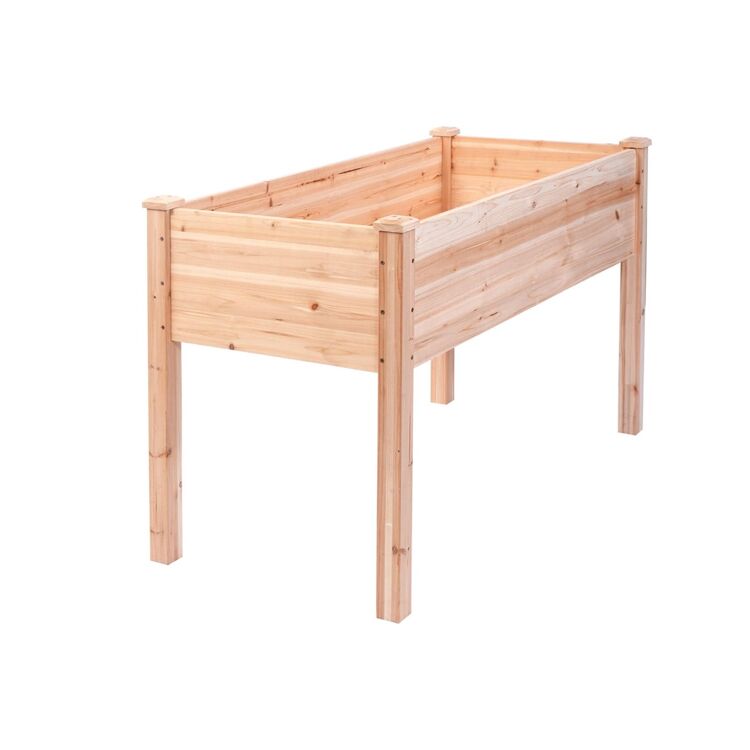 Wood Elevated Raised Garden Bed Planter for Vegetables and Herbs