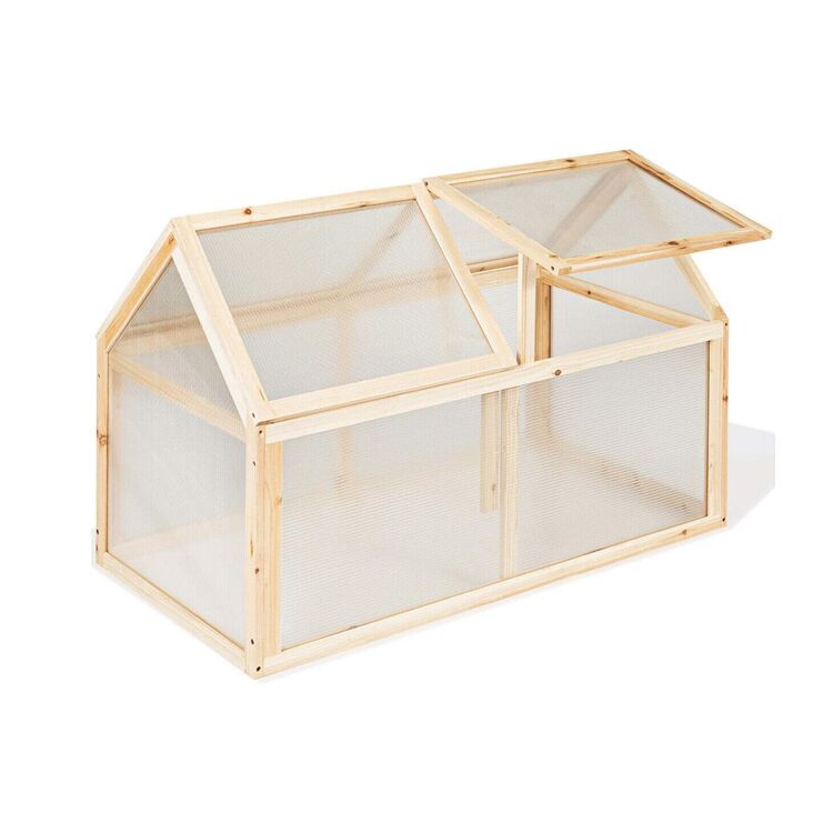 Wooden Cold Frame Greenhouse with Ventilation Lid