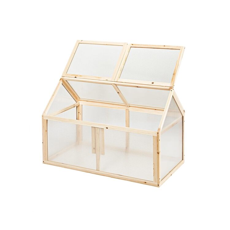 Wooden Cold Frame Greenhouse with Ventilation Lid