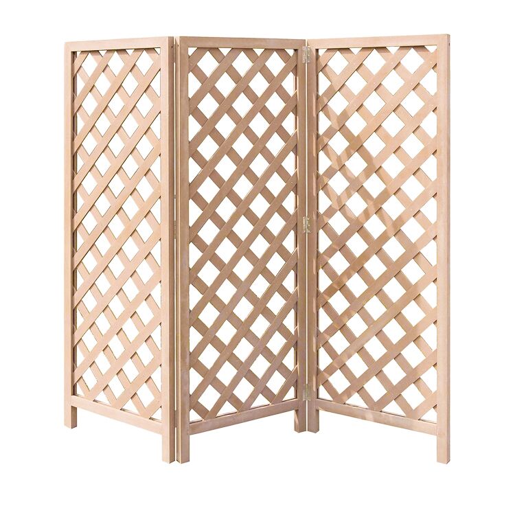 Folding Wood Lattice Screen