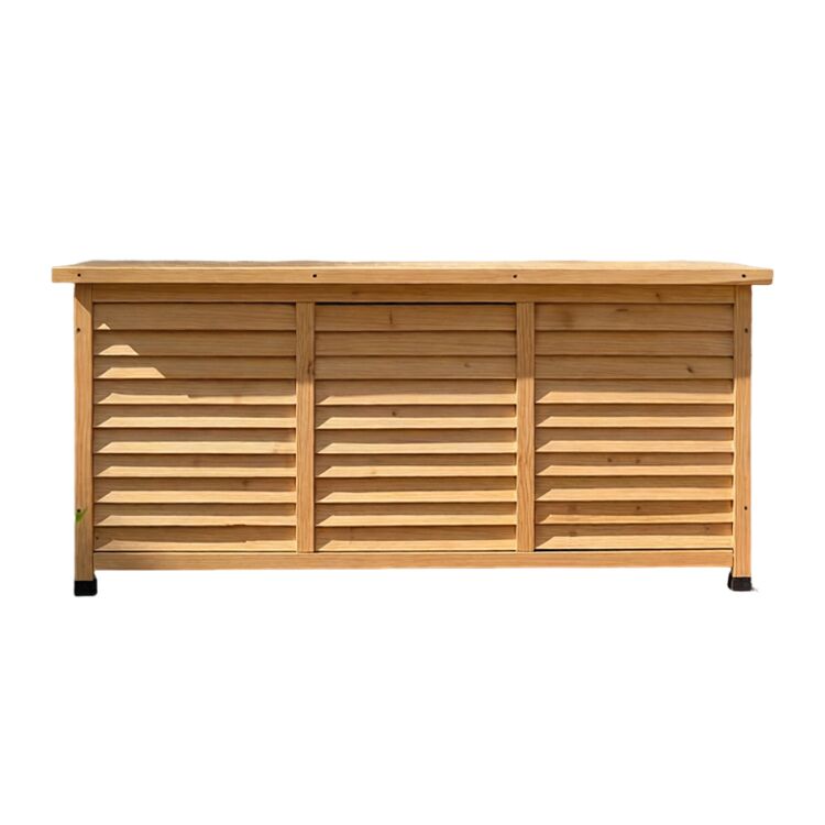 Large Garden Storage Box Fir Wood 132.2×66×60.5cm