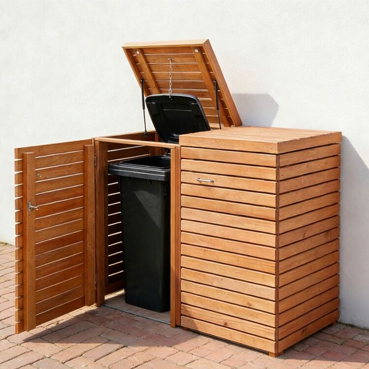 Modular Trash Enclosure Wood for 240L Bins