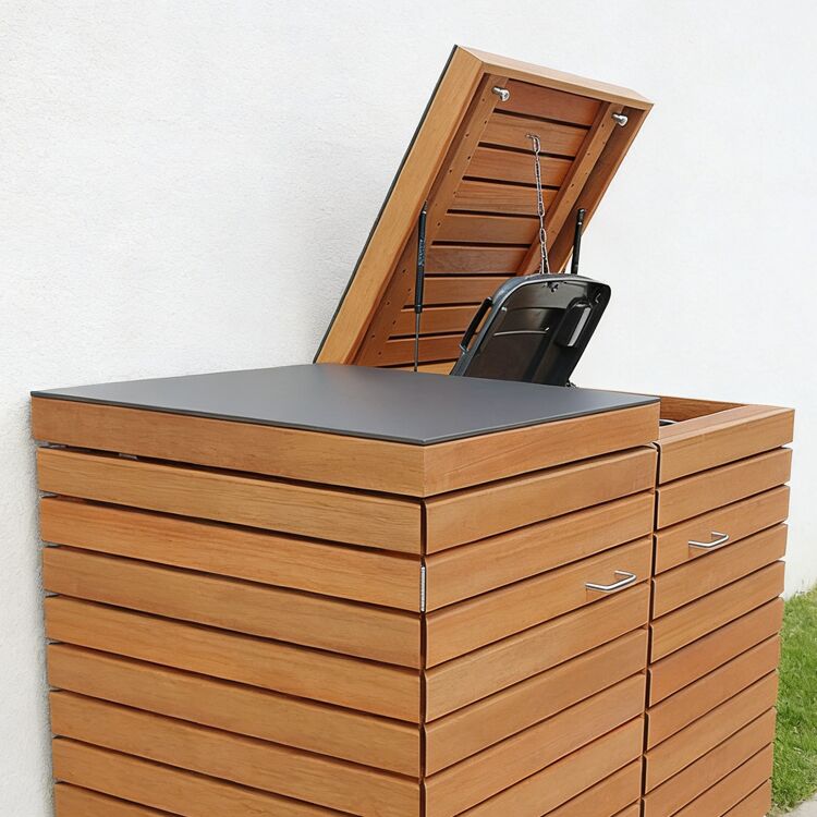 Modular Trash Enclosure Wood for 240L Bins