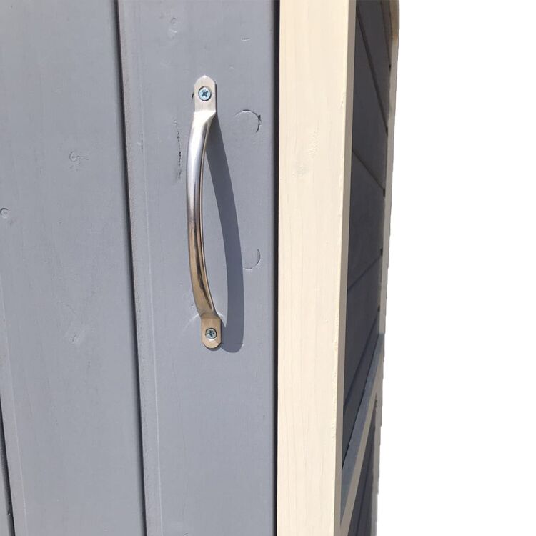 Wooden Outdoor Mobile Trash Bin with Lid